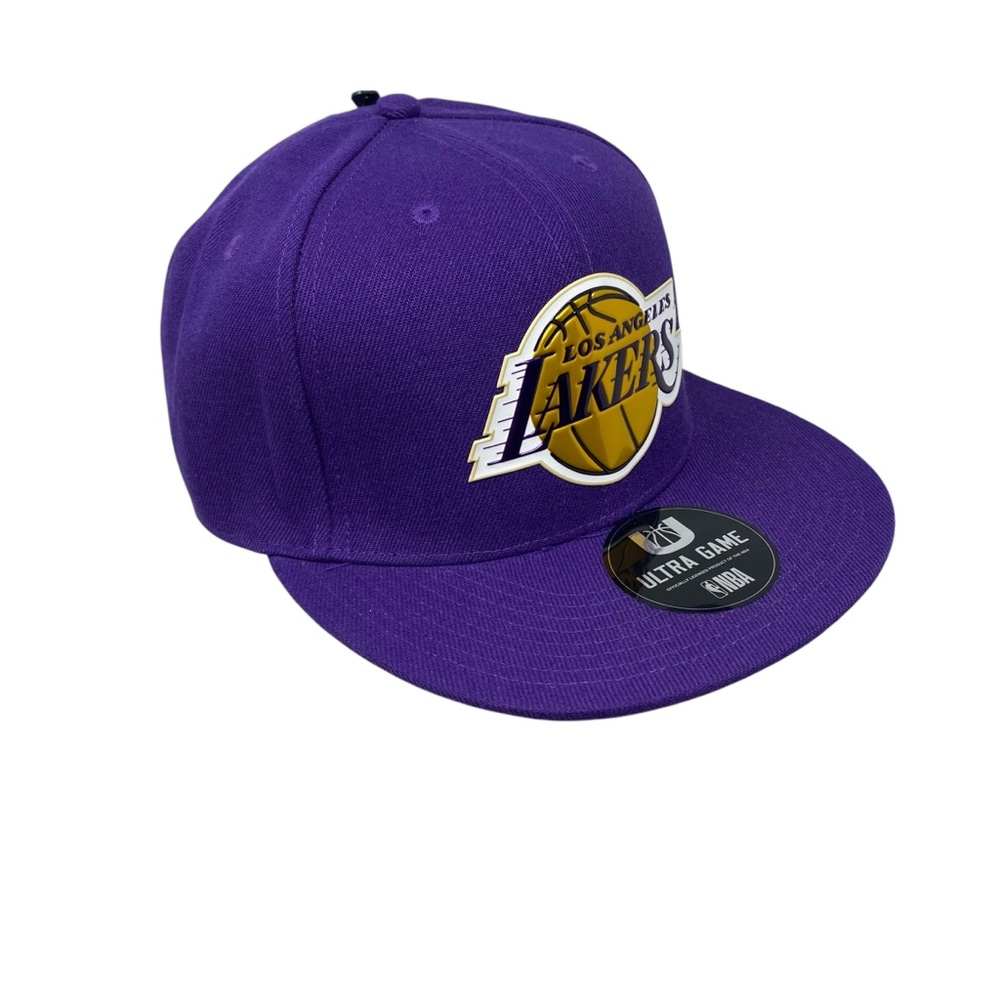 Ultra Game NBA Los Angeles Lakers Unisex SnapBack Hat Cap Style VGMG475F Purple.